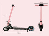 Folding Electric Scooter for Kids, with Dual Brakes, Front Suspension, LED Colourful Lights, Pink T3398P349456