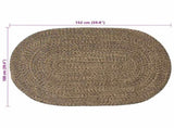 Area Rugs Black 100 x 152 cm Jute 42010654