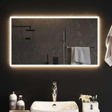 LED Bathroom Mirror Transparent 90 x 50 cm Tempered Glass 42045820