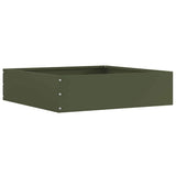 Lawn Edging 6 pcs Olive Green 50 x 50 x 13 cm Steel 874723