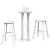 Garden Bar Set 3 pcs White HDPE 3335801