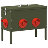 Chicken Feeder 2 pcs Olive Green 41.5 x 20.5 x 33 cm 879988