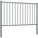 ZNTS Fence Panel with Posts Powder-coated Steel 1.7x1 m Anthracite 145213