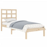 ZNTS Bed Frame without Mattres 90x190 cm Singles Solid Wood 3105435