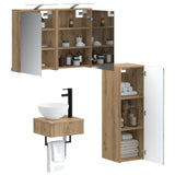 Bathroom Cabinet Set 4 pcs Artisan Oak Engineered Wood 3407374
