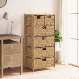 Storage Unit with 6 Baskets 47x37x100 cm Water Hyacinth 245493