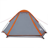 Camping Tent Dome 2-Person Grey and Orange Waterproof 94767