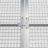 Rabbit Cage Grey 403.5x80.5x71 cm Galvanised Steel 3106450