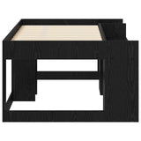 Kids'Bed Frame with Storage Black Oak 80 x 160 cm 3422620