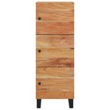 Highboard with 3 Doors 40x33x110 cm Solid Wood Acacia&Iron 352930