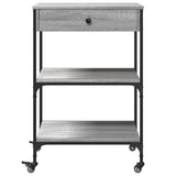 Kitchen Trolley Grey Sonoma 60x48x89.5 cm Engineered Wood 842374