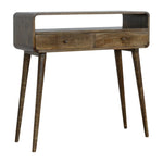 Curved Grey-wash Console Table IN971