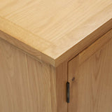 Cupboard 45x32x85 cm Solid Oak Wood 289198