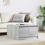 Coffee Table with Drawers Grey Sonoma 70.5x70x40 cm 3328413