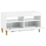 LED TV Cabinet High Gloss White Engineered Wood 897219