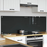 Kitchen Backsplash 2 pcs Dark Grey 80 x 50 cm Tempered Glass 3415462