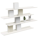 Floating Shelf Wall-mounted 4 pcs White 100 x 18 x 2.5 cm Steel 8004055