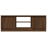 ZNTS TV Cabinet with Door Brown Oak 102x30x36 cm 823357