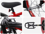 Kids Bike 16 Inches for 4-6 Years Old Red Black 42009337
