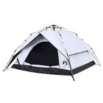 Camping Tent Dome 4-Person White Blackout Fabric Quick Release 4004184