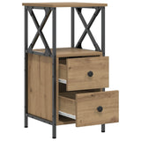 Bedside Cabinets 2 pcs Artisan Oak 34x35,5x70 cm Engineered Wood 857253