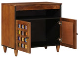 Sideboard with Storage Walnut 60 x 33 x 75 cm Solid Mango Wood 4018249