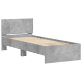 Bed Frame without Mattress with Headboard Concrete Grey 90x200 cm 838627