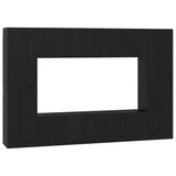 TV Cabinet Set Wall-mounted 8 pcs Black Oak Engineered Wood 3393376