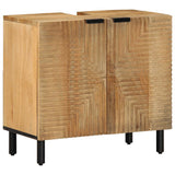 5 Piece Bathroom Furniture Set Brown Solid Wood Mango 3310009
