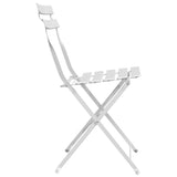 Garden Folding Chair Folding 2 pcs White 42 x 46 x 82cm Metal 42002956