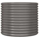 Garden Planter Galvanised Steel 80x80x68 cm Grey 318859