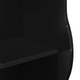 Corner Shelf with Shelf Black 34 x 33 x 102 cm Engineered Wood 899937