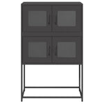 ZNTS Highboard Black 68x39x107 cm Steel 853344