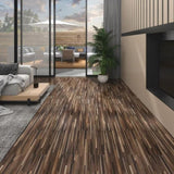 PVC Flooring Planks 5.02 m 2 mm Self-adhesive Striped Brown 146603