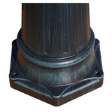 Garden Light Post 3-arms 215 cm Dark Green/Black Aluminium 40246