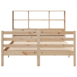 Bookcase Bed without Mattress 120x190 cm Small Double Solid Wood Pine 3322225