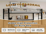 Sturdy Metal Bunk Bed with Wooden Desk Space-Saving Design for Bedroom, Home Office, or Dorm W3987P506944