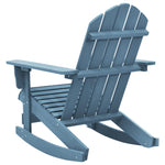 Garden Adirondack Rocking Chair Solid Fir Wood Blue 315885