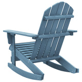 Garden Adirondack Rocking Chair Solid Fir Wood Blue 315885