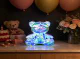 Prismatic Iridescent LED Bear Multicolour 32 x 28 x 38 cm 42056635