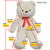 80101 XXL Soft Plush Teddy Bear Toy White 160 cm
