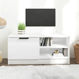TV Cabinet High Gloss White 80x35x36.5 cm Engineered Wood 811478