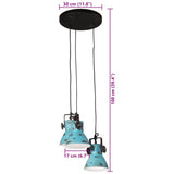 Hanging Lamp 25 W Distressed Blue 30x30x100 cm E27 371860