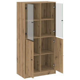 Highboard with Doors Artisian Oak 68x37x142 cm Engineered Wood 3318723