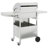 Gas BBQ Grill with 4 Burners Silver Stainless Steel 3214255