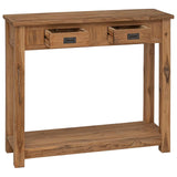 Console Table Natural 90 x 30 x 80 cm Solid Teak Wood 42024245