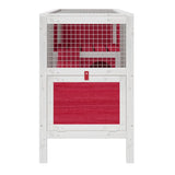 Rabbit Hutch Red 103x44x69.5 cm Solid Wood Pine 172299