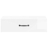Wall-Mounted Side Table High Gloss White 59 x 34.5 x 17 cm 898999