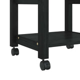 Kitchen Trolley MONZA Black 48 x 40 x 88.5 cm Solid Pine Wood 42027031