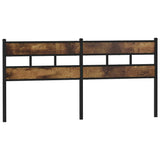 Replace Headboard Smoked Oak 200 cm Iron and Engineered Wood 4017091